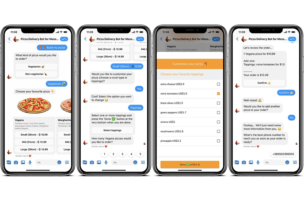 How to improve your Messenger bot for pizza ordering and delivery